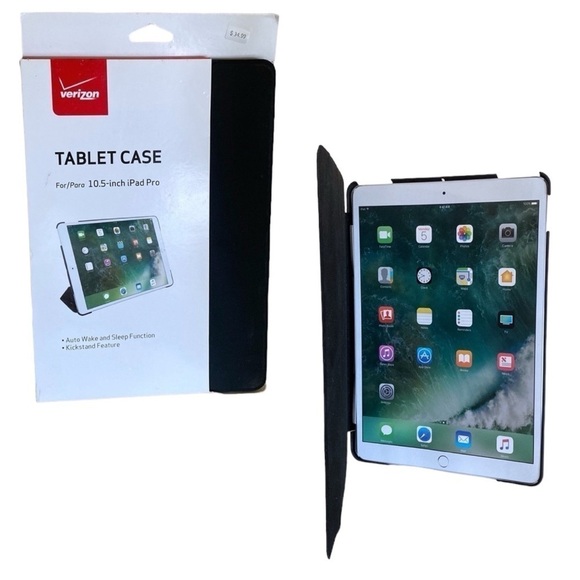 Verizon 10.5-Inch IPad Pro Kickstand Tablet Case OEM Auto Wake Sleep Black NWT - Picture 1 of 8